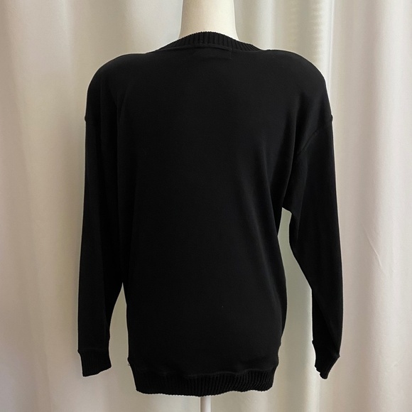 Vintage Statements by Pronto Women's Sweater-Sequined Tea pot & cups-Size Large - Picture 2 of 8